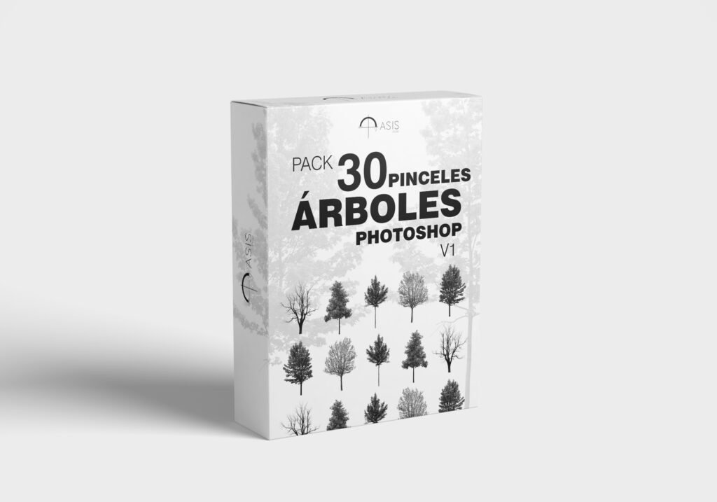 Pack 30 Pinceles de Árboles en Elevación para Photoshop V1