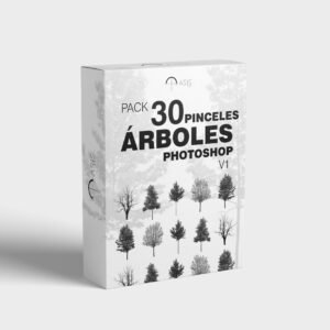 Pack 30 Pinceles de Árboles en Elevación para Photoshop V1