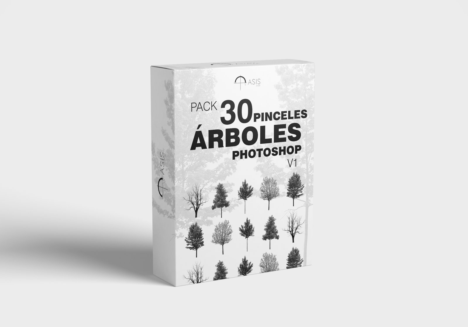 Pack 30 Pinceles de Árboles en Elevación para Photoshop V1