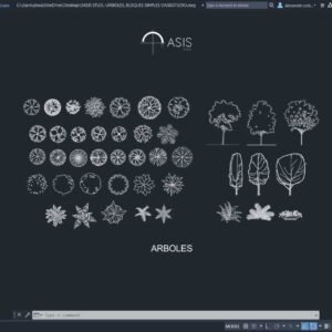 Árboles_Bloques Simples_AutoCAD_OasisStudio
