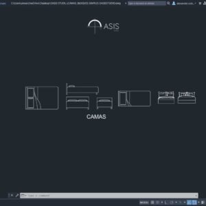 Camas_Bloques Simples_AutoCAD_OasisStudio