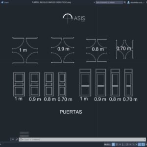 Puertas_Bloques Simples_AutoCAD_OasisStudio